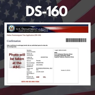 Formulario DS-160 y DS-260